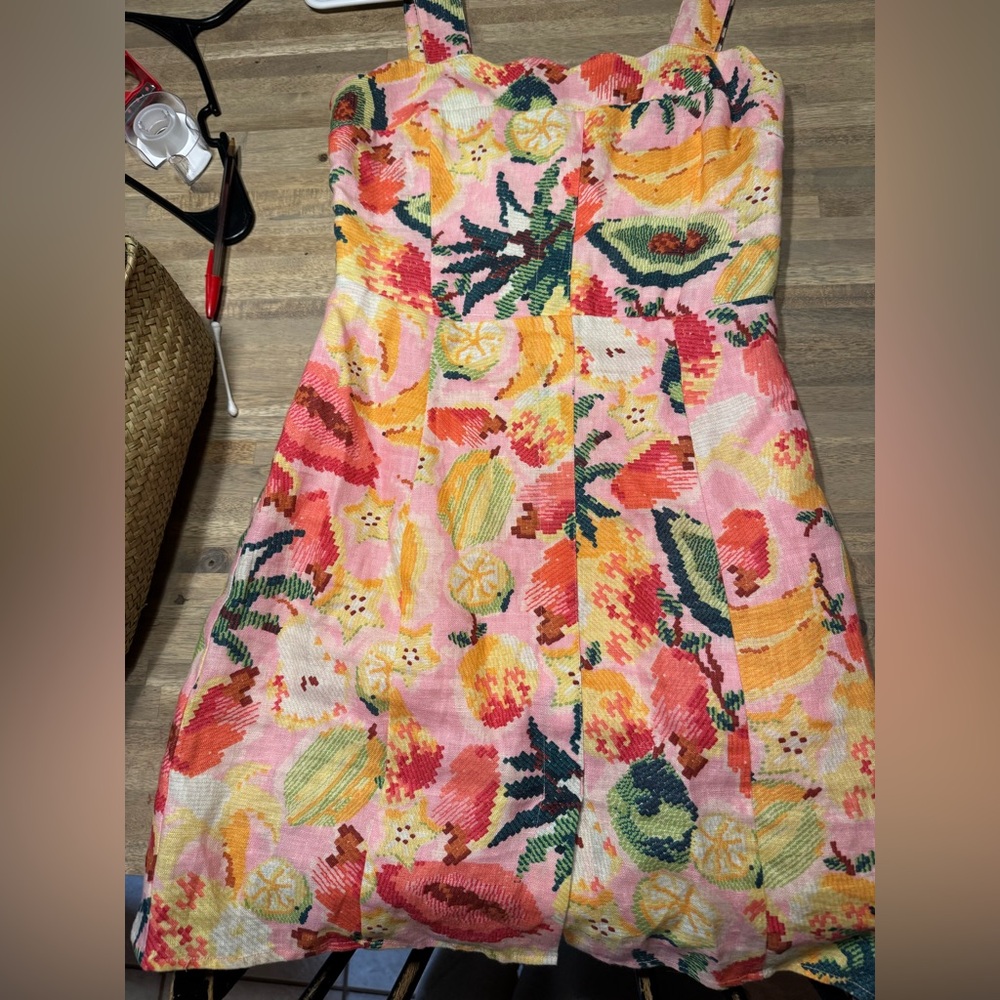 NWOT farm rio Fritos linen dress size s